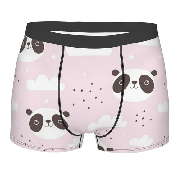 Kll Cute Panda Men'S Cotton Boxer Briefs Underwear-Xx-Large