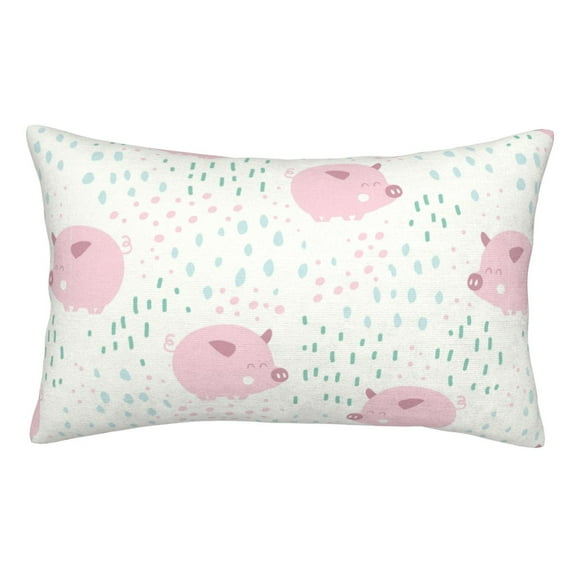 Kll Cute Pigs Pillow Covers Envelope Closure,Super Soft And Cozy Fuzzy Fleece Pillow Case Cover 20"X30"