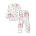 thumbnail image 1 of Kll Cute Pigs Sleepwear Mens Flannel Pajamas,Long Cotton Pj Set, 1 of 9