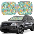 thumbnail image 1 of Kll Cute Pineapples Windshield Sun Shade 2-Piece Foldable Car Front Window Sunshade For Most Sedans Suv Truck - Auto Sun Blocker Visor Protector Blocks Max Uv Rays - Large, 1 of 7