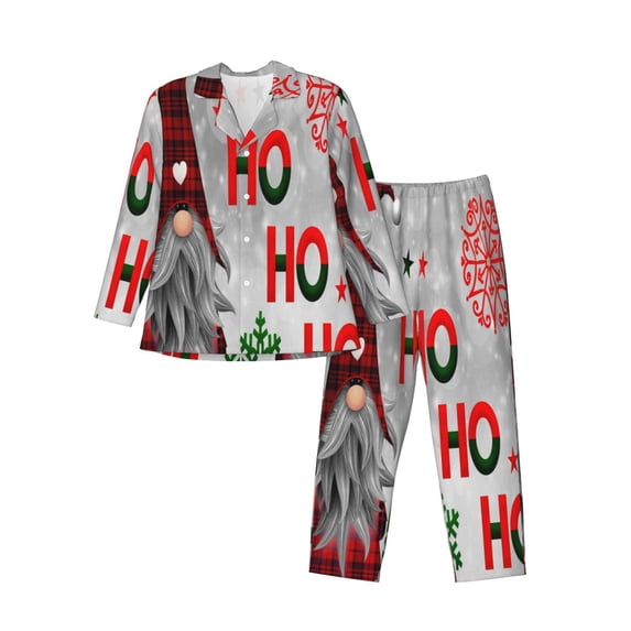 Kll Cute Santa Sleepwear Mens Flannel Pajamas,Long Cotton Pj Set