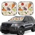 thumbnail image 1 of Kll Cute Vegetables Windshield Sun Shade 2-Piece Foldable Car Front Window Sunshade For Most Sedans Suv Truck - Auto Sun Blocker Visor Protector Blocks Max Uv Rays - Large, 1 of 7