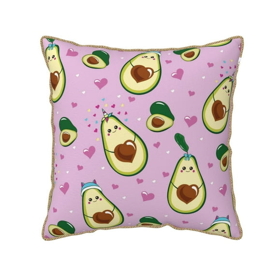 Kll Different Avocados Decorative Throw Pillow Covers Velvet Soft For Couch Sofa Bedroom Living Room Outdoor -20"X20"