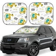 thumbnail image 1 of Kll Dinosaur On Excavator Windshield Sun Shade 2-Piece Foldable Car Front Window Sunshade For Most Sedans Suv Truck - Auto Sun Blocker Visor Protector Blocks Max Uv Rays - Large, 1 of 7