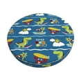 thumbnail image 1 of Kll Dinosaur On The Beach Vacation，Coconut Crab Round Bar Chair Cushion Cover 12 Inch,Bar Stool Protector With Elastic, Soft Washable, 1 of 7