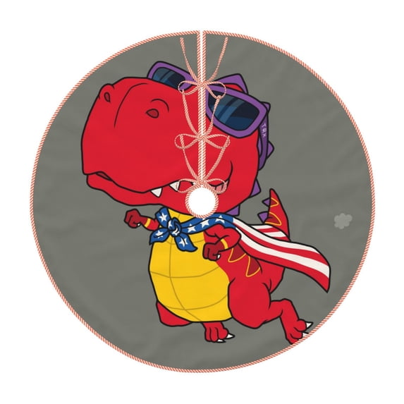 Kll Dinosaur Super Hero Cartoon Christmas Tree Skirt 30",Party Decorations Farmhouse For Christmas Decorations Holiday Party