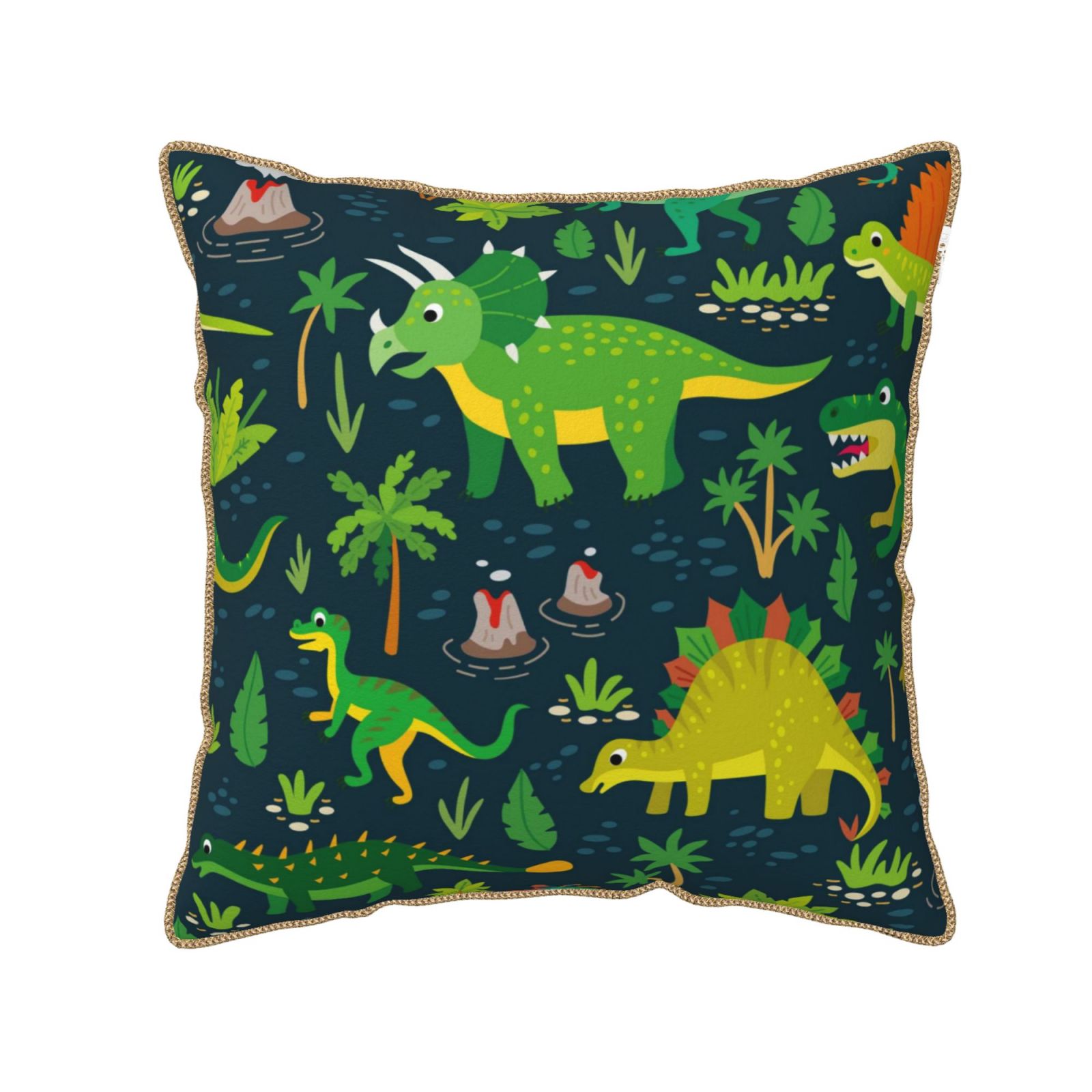 Kll Dinosaurs Decorative Throw Pillow Covers Velvet Soft For Couch Sofa