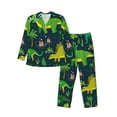 thumbnail image 1 of Kll Dinosaurs Sleepwear Mens Flannel Pajamas,Long Cotton Pj Set, 1 of 9