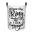 thumbnail image 1 of Kll Does This Ring Make Me Look Engaged Waterproof Foldable Laundry Hamper Bucket With Handles For Storage Bin,Kids Room,Home Organizer (Medium), 1 of 8