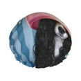 thumbnail image 1 of Kll Dog In Hairdresser Pattern Shower Cap & Bath Cap For Women,Reversible Oversized Waterproof Shower Caps For All Hair Lengths,Elastic Reusable Bathing Hair Cap, 1 of 9