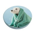 thumbnail image 1 of Kll Dog Wrapped In Towel Round Bar Chair Cushion Cover ,Bar Stool Protector With Elastic, Soft Washable, 1 of 7