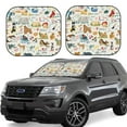 thumbnail image 1 of Kll Dogs Funny Pets Windshield Sun Shade 2-Piece Foldable Car Front Window Sunshade For Most Sedans Suv Truck- Medium, 1 of 7