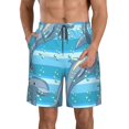 thumbnail image 1 of Kll Dolphin Men'S Casual Summer Beach Shorts Hawaiian Shorts With Pockets-3x-Large, 1 of 9