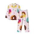 thumbnail image 1 of Kll Donut Sleepwear Mens Flannel Pajamas,Long Cotton Pj Set, 1 of 9