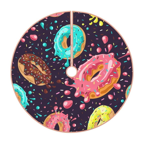 Kll Donuts1 Christmas Tree Skirt 36",Party Decorations Farmhouse For Christmas Decorations Holiday Party