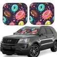 thumbnail image 1 of Kll Donuts1 Windshield Sun Shade 2-Piece Foldable Car Front Window Sunshade For Most Sedans Suv Truck - Auto Sun Blocker Visor Protector Blocks Max Uv Rays - Large, 1 of 7