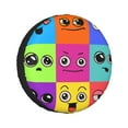 thumbnail image 1 of Kll Doodle Faces Emotions Tire Cover,Universal Wheel Tire Cover For Trailer, Rv, Suv, Truck,Camper And Many Vehicle,(17 Inch), 1 of 7