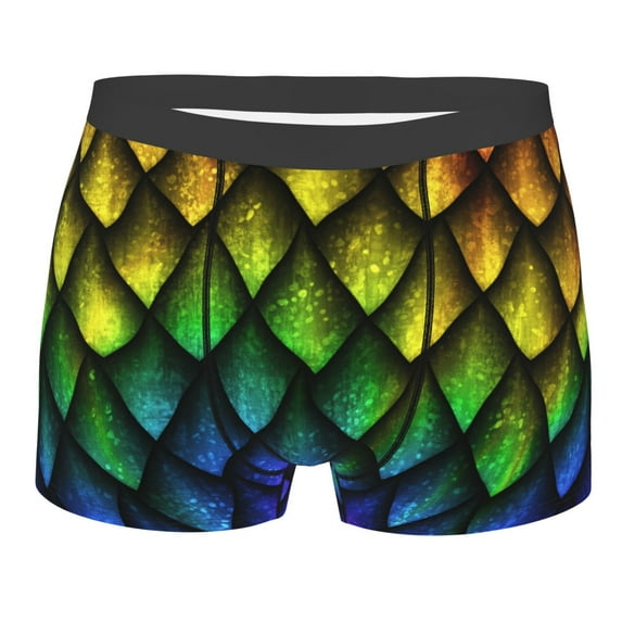 Kll Dragon Scales Men'S Cotton Boxer Briefs Underwear-Small