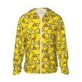 thumbnail image 1 of Kll Ducky Cartoon Animal Yellow Print Men'S Women’s Upf 50+ Sun Protection Outdoor Hoodie Jacket Long Sleeve Fishing Hiking Performance Shirt- Large, 1 of 8