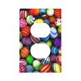 thumbnail image 1 of Kll Easter Eggs2 Wall Plate,Gloss Finish,Standard Size 1 - 5" X 3", Polycarbonate Thermoplastic,Electric Receptacle Plug Covers, 1 of 8