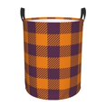 thumbnail image 1 of Kll Fall Buffalo Plaid Waterproof Foldable Laundry Hamper Bucket With Handles For Storage Bin,Kids Room,Home Organizer (Medium), 1 of 8