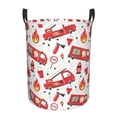 thumbnail image 1 of Kll Fire Truck Waterproof Foldable Laundry Hamper Bucket With Handles For Storage Bin,Kids Room,Home Organizer (Medium), 1 of 8