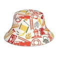 thumbnail image 1 of Kll Firefighter Icons Bucket Hat For Women Men Packable Travel Beach Sun Hat Outdoor Rave Accessories Reflective Fisherman Cap, 1 of 9