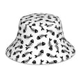 thumbnail image 1 of Kll Fish Bone Bucket Hat for Women Men Packable Travel Beach Sun Hat Outdoor Rave Accessories Reflective Fisherman Cap, 1 of 6