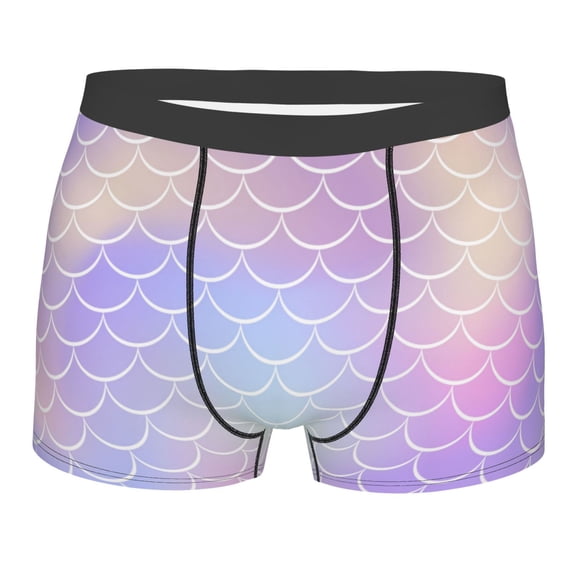 Kll Fish Scale1 Men'S Cotton Boxer Briefs Underwear-Small