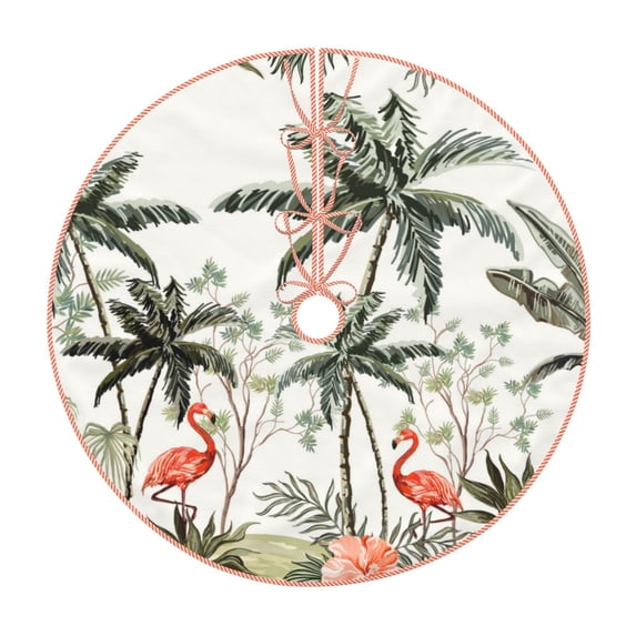 Kll Flamingo Palm Trees Christmas Tree Skirt 30",Party Decorations Farmhouse For Christmas Decorations Holiday Party