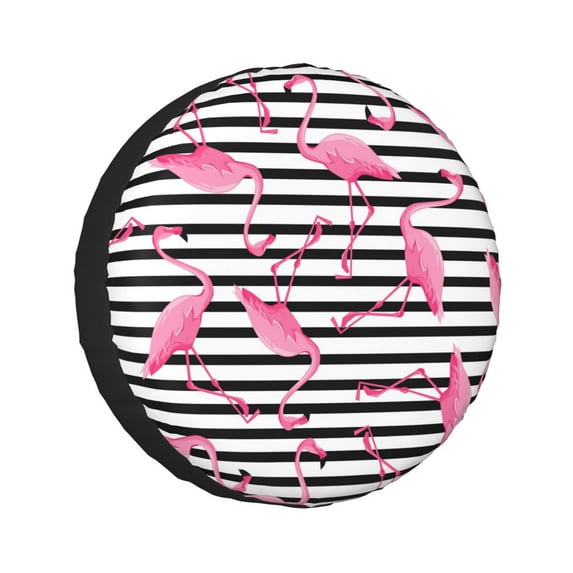 Kll Flamingos Tire Cover,Universal Wheel Tire Cover For Trailer, Rv, Suv, Truck,Camper And Many Vehicle,(15 Inch)