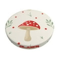 thumbnail image 1 of Kll Flat Mushrooms Round Bar Chair Cushion Cover 13 Inch,Bar Stool Protector With Elastic, Soft Washable, 1 of 7