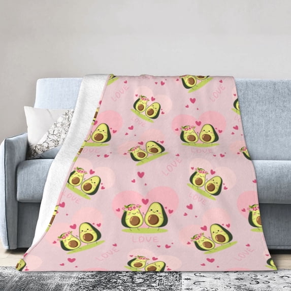 Kll Fleece Blanket Plush Throw Blanket Avocado Lovers,Soft Fuzzy Cozy Flannel Blanket For Couch Sofa Bed.(40"X30")