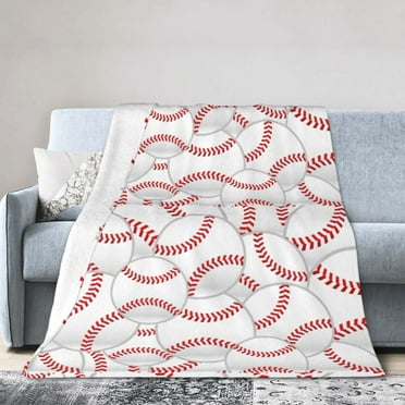 Kll Fleece Blanket Plush Throw Blanket Baseballs,Soft Fuzzy Cozy Flannel Blanket For Couch Sofa Bed.(40"X30")
