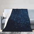 thumbnail image 1 of Kll Fleece Blanket Plush Throw Blanket Blue Glitter Retro,Soft Fuzzy Cozy Flannel Blanket For Couch Sofa Bed.(50"X40"), 1 of 9