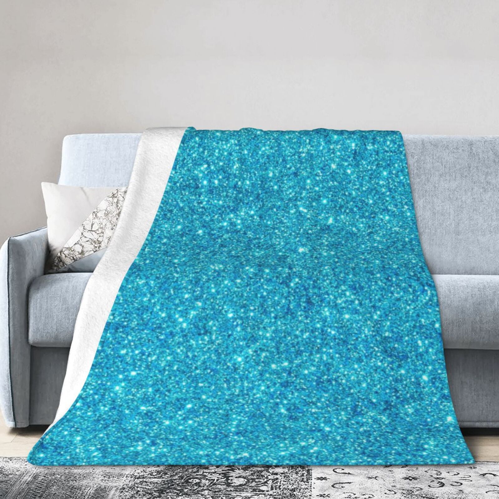 Kll Fleece Blanket Plush Throw Blanket Gold Glitter Soft Fuzzy Cozy Flannel Blanket For Couch Sofa Bed. 40 X30 Walmart