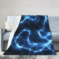 thumbnail image 1 of Kll Fleece Blanket Plush Throw Blanket Blue Lightning,Soft Fuzzy Cozy Flannel Blanket For Couch Sofa Bed.(80"X60"), 1 of 9