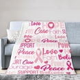 thumbnail image 1 of Kll Fleece Blanket Plush Throw Blanket Breast Cancer Pink Ribbons Awareness,Soft Fuzzy Cozy Flannel Blanket For Couch Sofa Bed.(80"X60"), 1 of 9