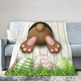 thumbnail image 1 of Kll Fleece Blanket Plush Throw Blanket Brown Bunny Bottom And Easter Eggs,Soft Fuzzy Cozy Flannel Blanket For Couch Sofa Bed.(50"X40"), 1 of 9