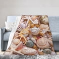 thumbnail image 1 of Kll Fleece Blanket Plush Throw Blanket Colorful Seashells,Soft Fuzzy Cozy Flannel Blanket For Couch Sofa Bed.(50"X40"), 1 of 1