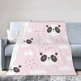 thumbnail image 1 of Kll Fleece Blanket Plush Throw Blanket Cute Panda,Soft Fuzzy Cozy Flannel Blanket For Couch Sofa Bed.(40"X30"), 1 of 9