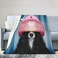 thumbnail image 1 of Kll Fleece Blanket Plush Throw Blanket Dog In Hairdresser,Soft Fuzzy Cozy Flannel Blanket For Couch Sofa Bed.(80"X60"), 1 of 9