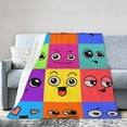 thumbnail image 1 of Kll Fleece Blanket Plush Throw Blanket Doodle Faces Emotions,Soft Fuzzy Cozy Flannel Blanket For Couch Sofa Bed.(50"X40"), 1 of 9