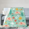 thumbnail image 1 of Kll Fleece Blanket Plush Throw Blanket Elephant And Flowers,Soft Fuzzy Cozy Flannel Blanket For Couch Sofa Bed.(80"X60"), 1 of 9