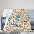 thumbnail image 1 of Kll Fleece Blanket Plush Throw Blanket Famous Places,Soft Fuzzy Cozy Flannel Blanket For Couch Sofa Bed.(40"X30"), 1 of 9