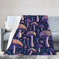 thumbnail image 1 of Kll Fleece Blanket Plush Throw Blanket Floral Hippie Mushrooms,Soft Fuzzy Cozy Flannel Blanket For Couch Sofa Bed.(40"X30"), 1 of 9