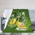 thumbnail image 1 of Kll Fleece Blanket Plush Throw Blanket Friut Avocado,Soft Fuzzy Cozy Flannel Blanket For Couch Sofa Bed.(50"X40"), 1 of 9