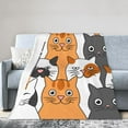 thumbnail image 1 of Kll Fleece Blanket Plush Throw Blanket Funny Cats,Soft Fuzzy Cozy Flannel Blanket For Couch Sofa Bed.(60"X50"), 1 of 9
