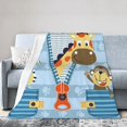 thumbnail image 1 of Kll Fleece Blanket Plush Throw Blanket Giraffe Come Out From Zipper,Soft Fuzzy Cozy Flannel Blanket For Couch Sofa Bed.(80"X60"), 1 of 9