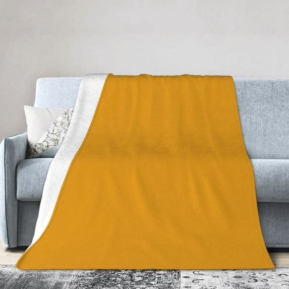 Kll Fleece Blanket Plush Throw Blanket Goldenrod,Soft Fuzzy Cozy Flannel Blanket For Couch Sofa Bed.(60"X50")